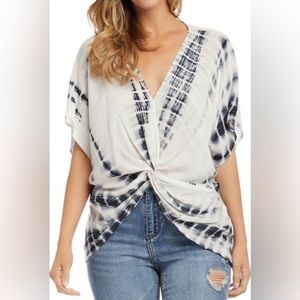 Karen Kane Twist Front Top Tie Dye Size Small
